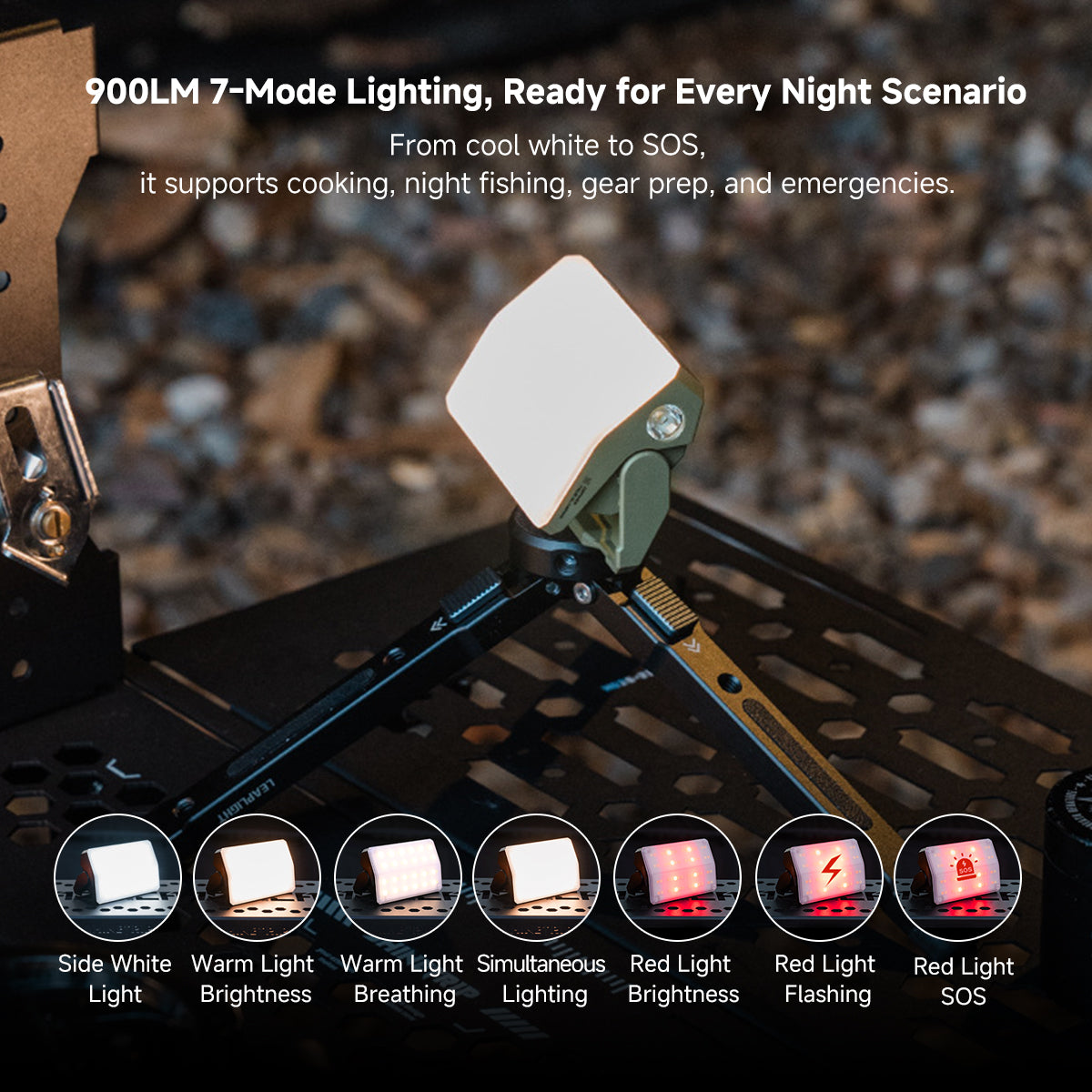 Compact Multi-Mode 900LM Outdoor Camping Light
