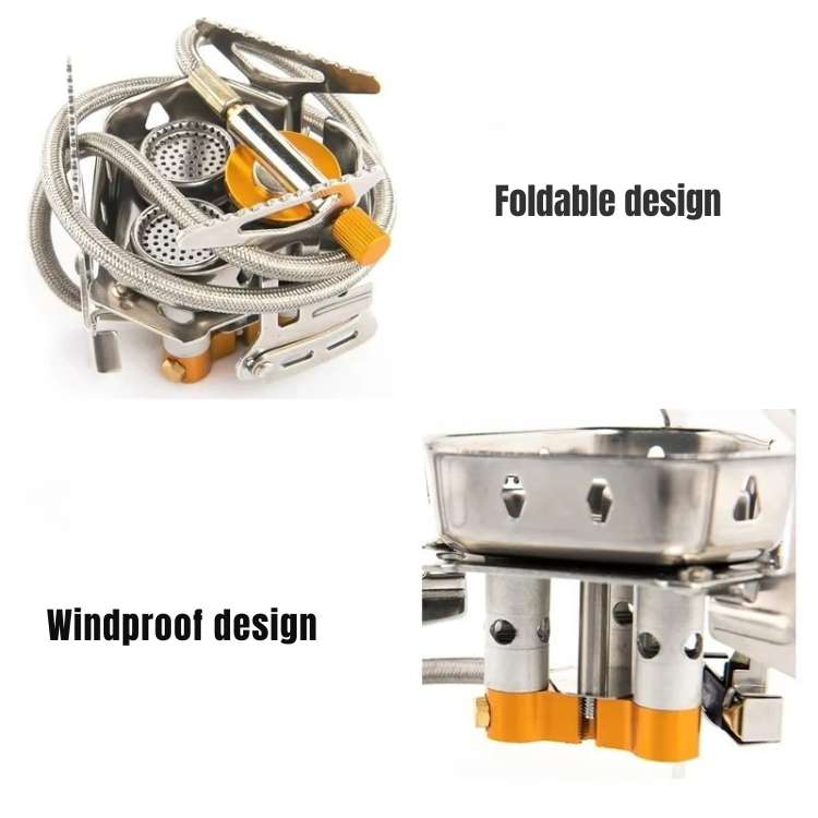 Compact Portable Propane Gas Camping Stove for Outdoor Cooking