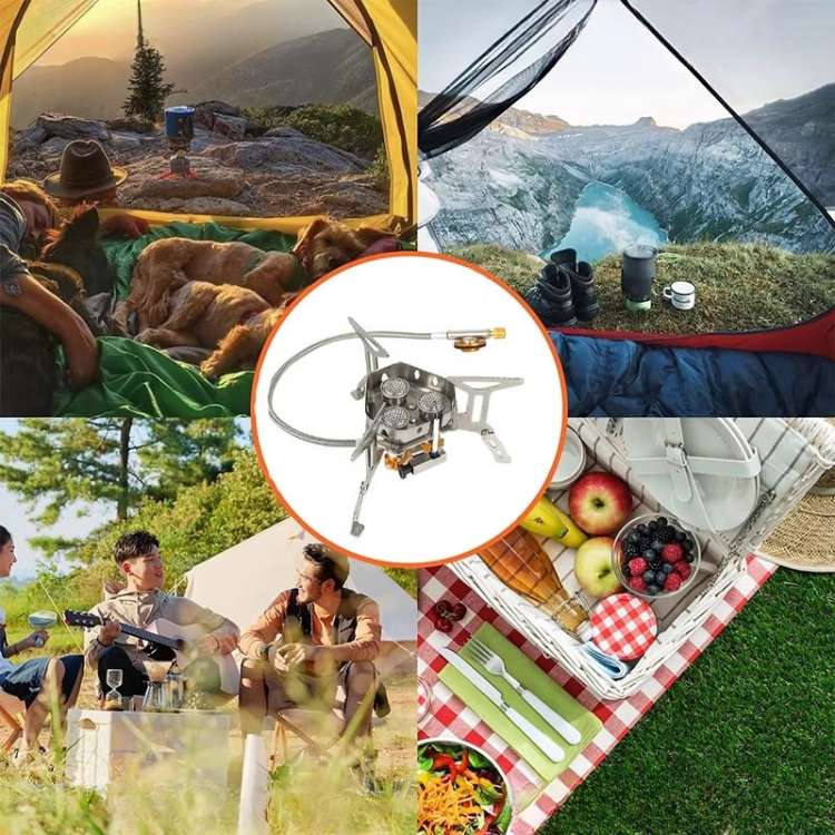 Compact Portable Propane Gas Camping Stove for Outdoor Cooking