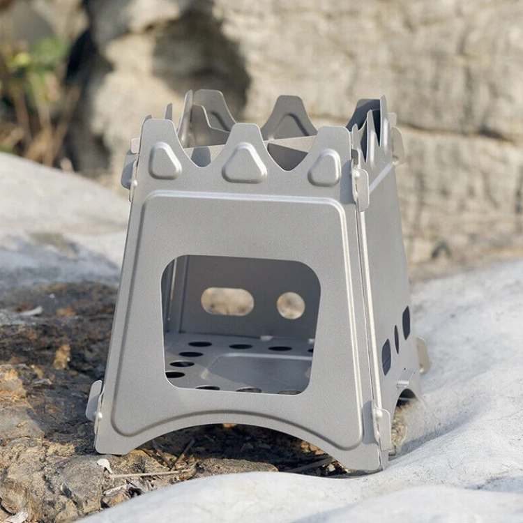 Compact Portable Wood Burning Camping Stove for Outdoor Cooking