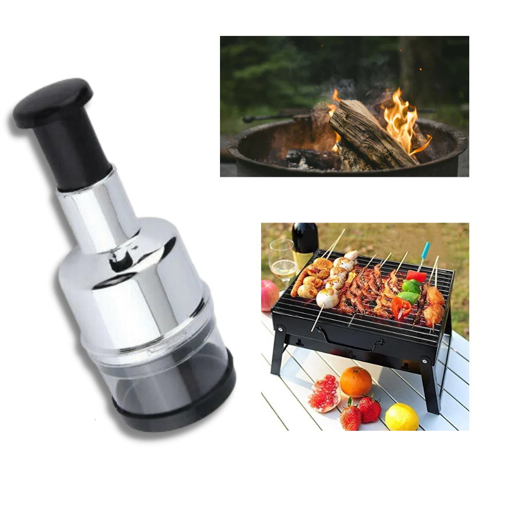 Compact Vegetable and Garlic Chopper Made of Stainless Steel for Efficient Cooking