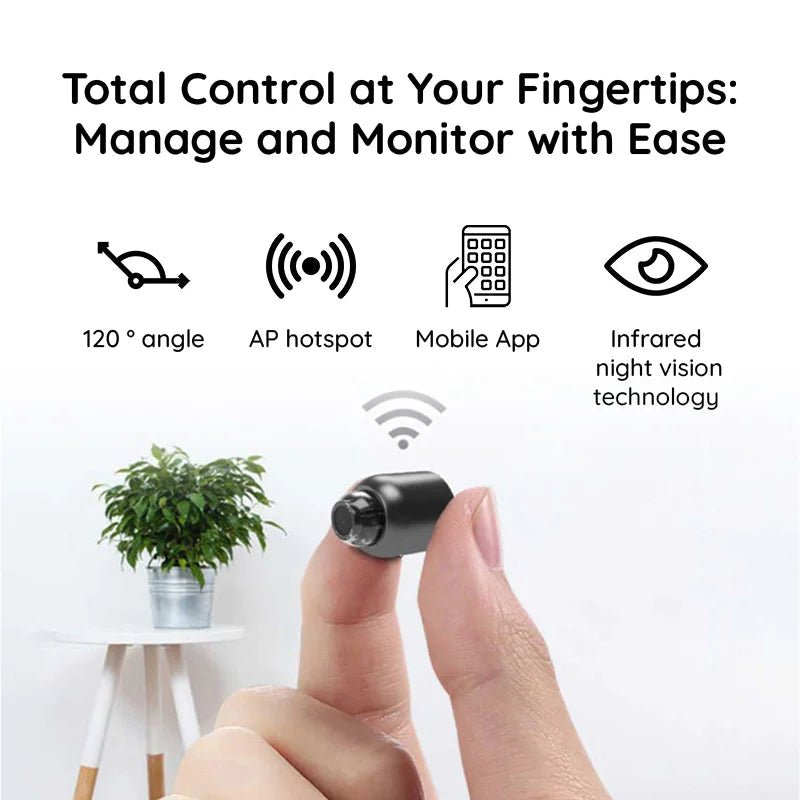 Compact WiFi Camera with Night Vision for Security