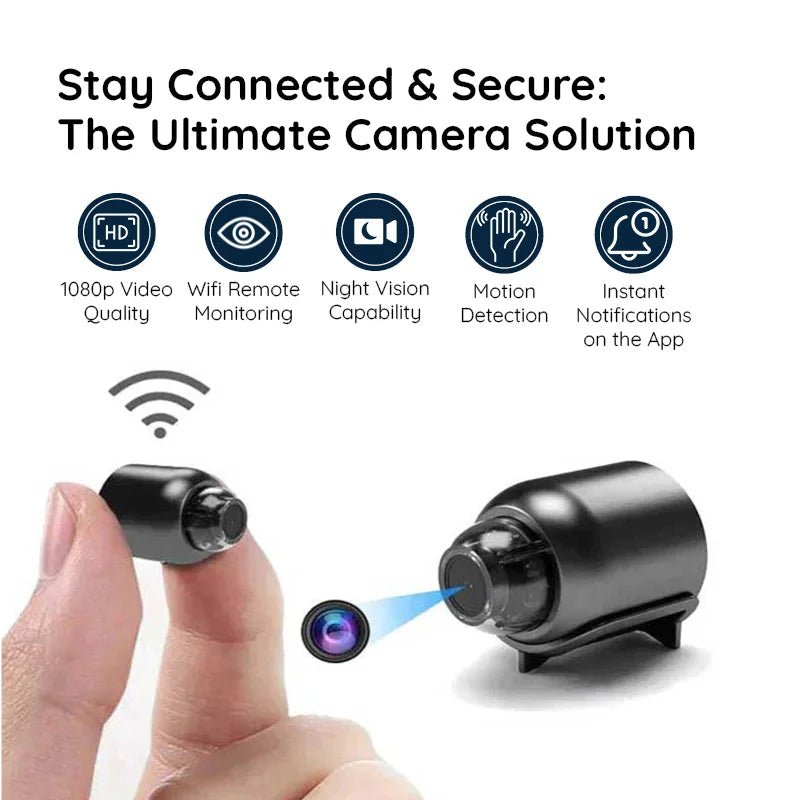 Compact WiFi Camera with Night Vision for Security