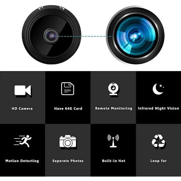 Compact Wireless Magnetic Camera with 1080P HD Night Vision