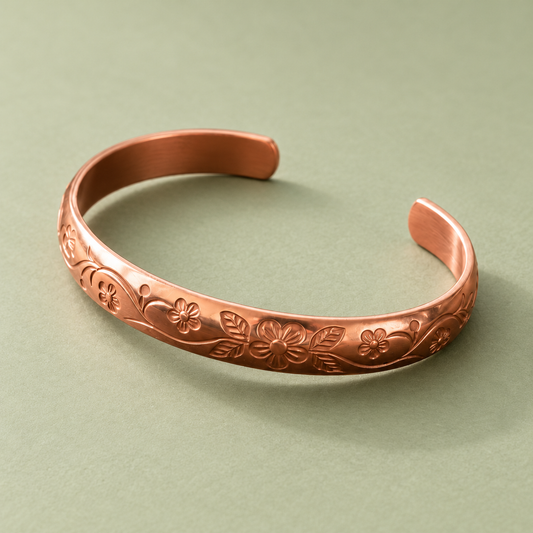 Flowerwalk Copper Bracelet — alternate product photograph