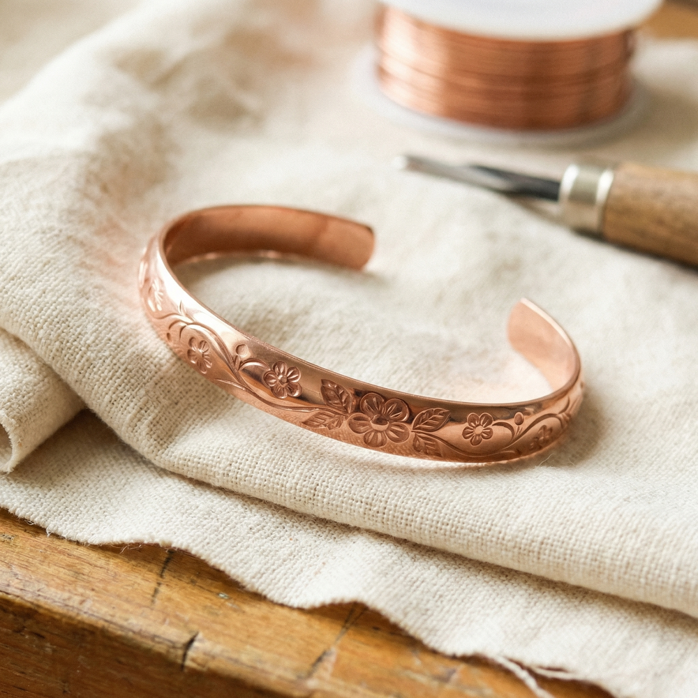Bloom Ribbon Open Bracelet