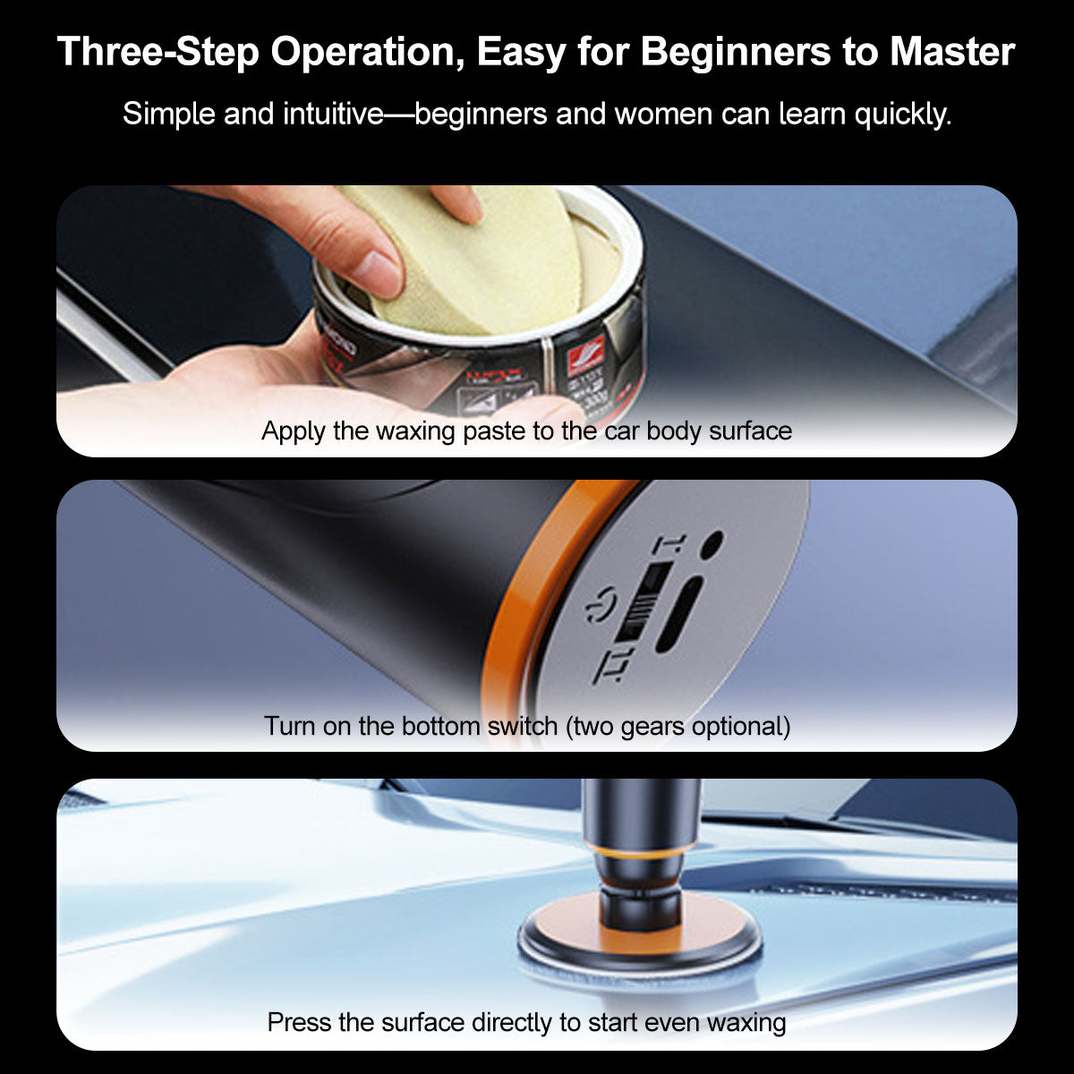 Cordless Car Polisher Kit - Portable & Powerful