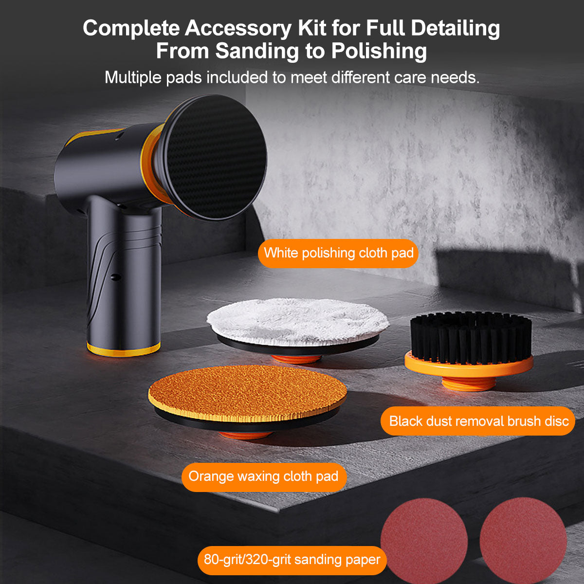 Cordless Car Polisher Kit - Portable & Powerful