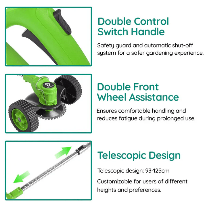 Cordless Electric Grass Trimmer - Battery Operated by Homeowners