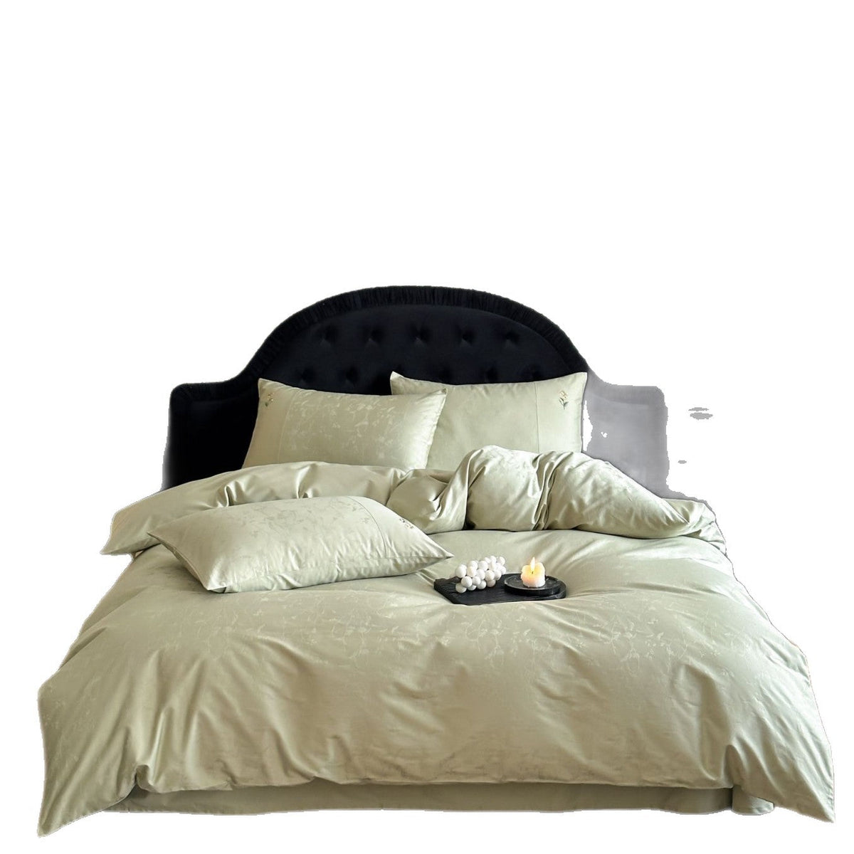 Cotton Sateen Bedding Set with Fine Jacquard Pattern