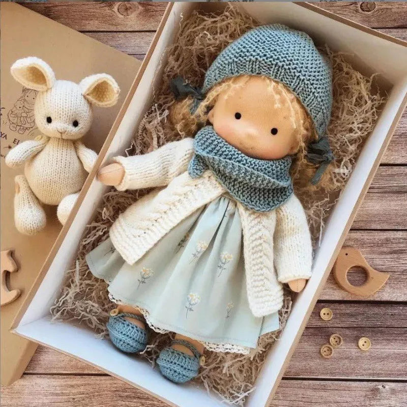 Cotton Waldorf Cuddle Toy Mila with Elegant Box