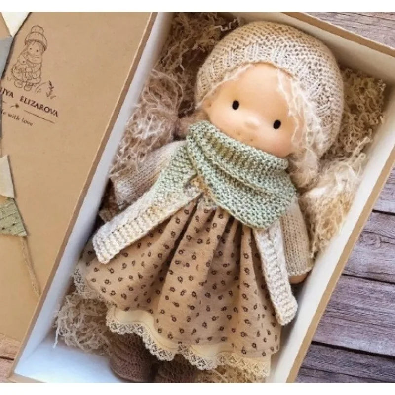 Cotton Waldorf Cuddle Toy Mila with Elegant Box