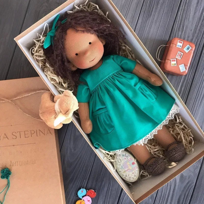 Cotton Waldorf Cuddle Toy Mila with Elegant Box
