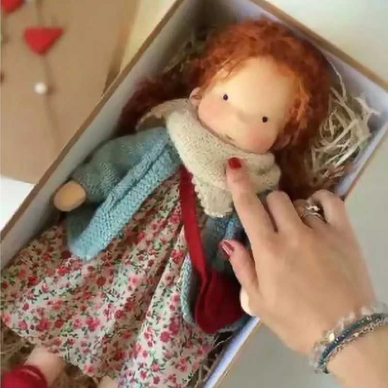 Cotton Waldorf Cuddle Toy Mila with Elegant Box