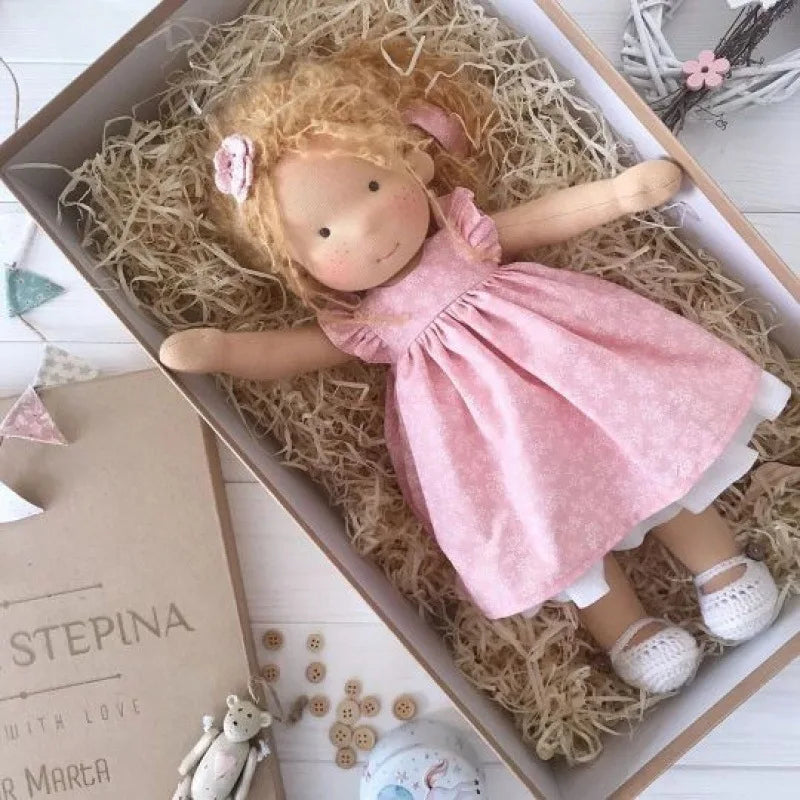 Cotton Waldorf Cuddle Toy Mila with Elegant Box