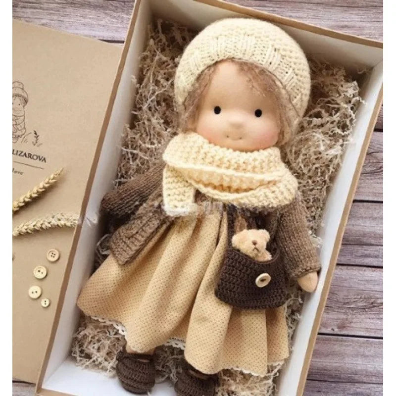 Cotton Waldorf Cuddle Toy Mila with Elegant Box