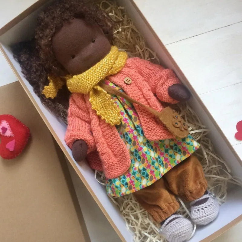 Cotton Waldorf Cuddle Toy Mila with Elegant Box