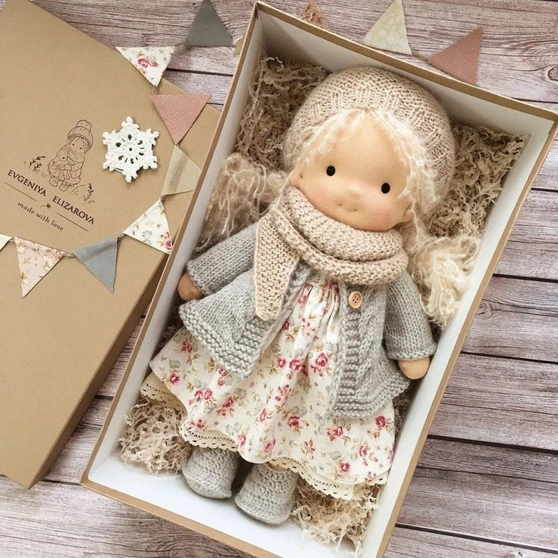 Cotton Waldorf Cuddle Toy Mila with Elegant Box