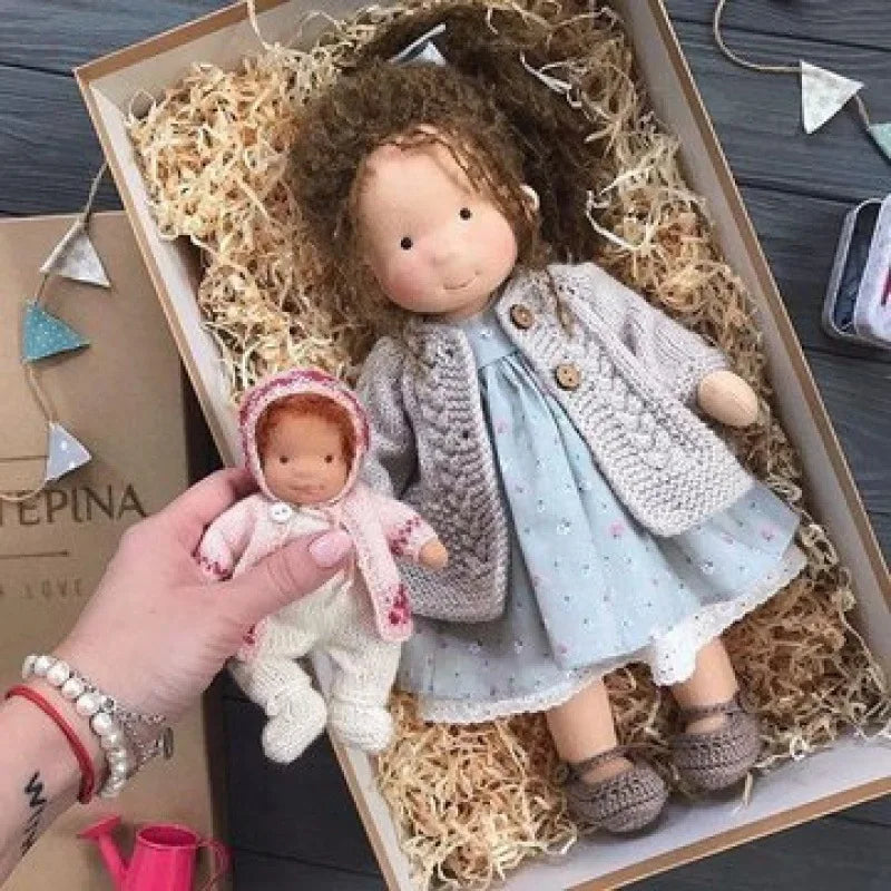 Cotton Waldorf Cuddle Toy Mila with Elegant Box