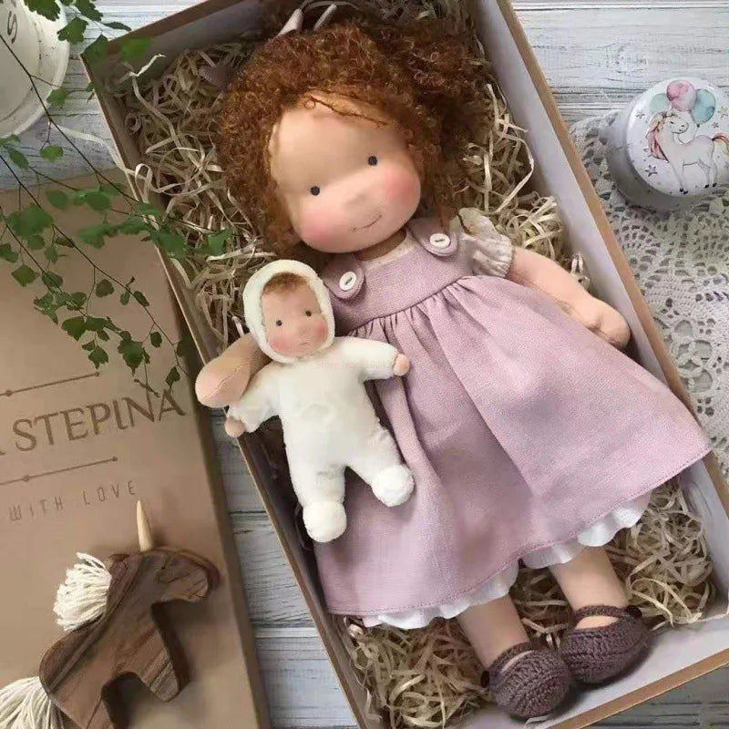 Cotton Waldorf Cuddle Toy Mila with Elegant Box