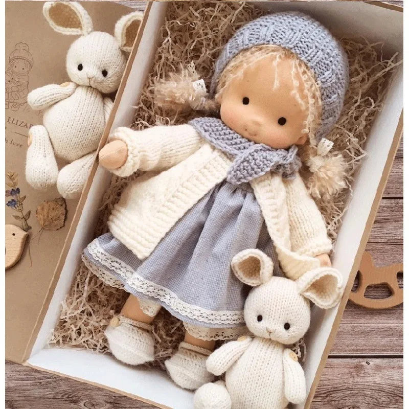 Cotton Waldorf Cuddle Toy Mila with Elegant Box