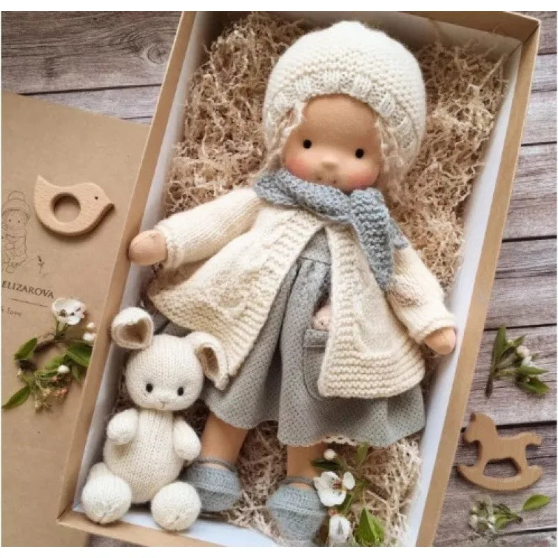 Cotton Waldorf Cuddle Toy Mila with Elegant Box