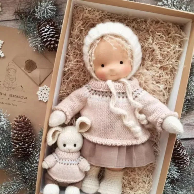 Cotton Waldorf Cuddle Toy Mila with Elegant Box