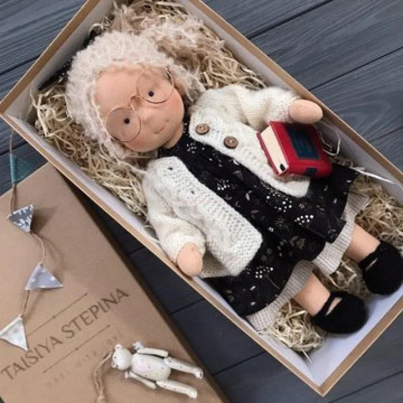 Cotton Waldorf Cuddle Toy Mila with Elegant Box