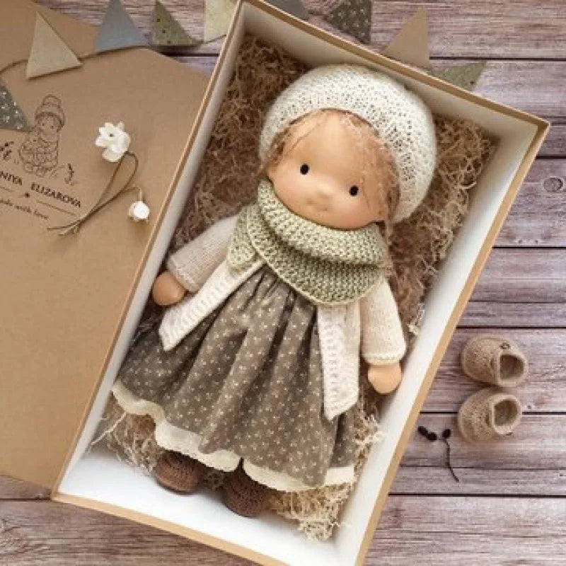 Cotton Waldorf Cuddle Toy Mila with Elegant Box