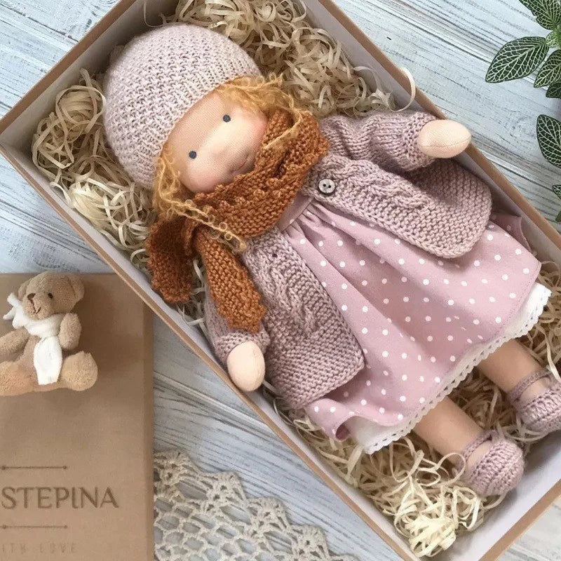 Cotton Waldorf Cuddle Toy Mila with Elegant Box