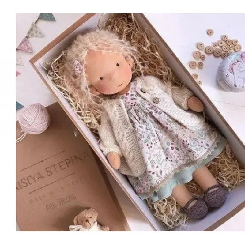 Cotton Waldorf Cuddle Toy Mila with Elegant Box