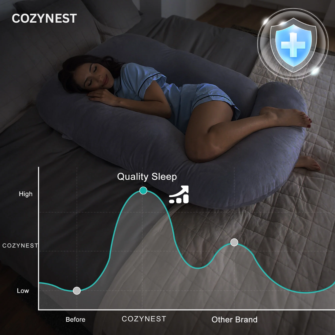 CozyNest | Orthopedic Full-Body Pregnancy Pillow