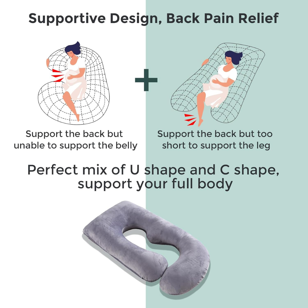 CozyNest | Orthopedic Full-Body Pregnancy Pillow