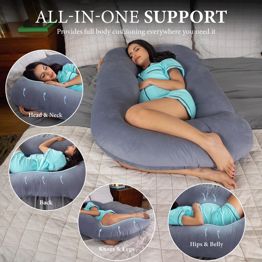 CozyNest | Orthopedic Full-Body Pregnancy Pillow