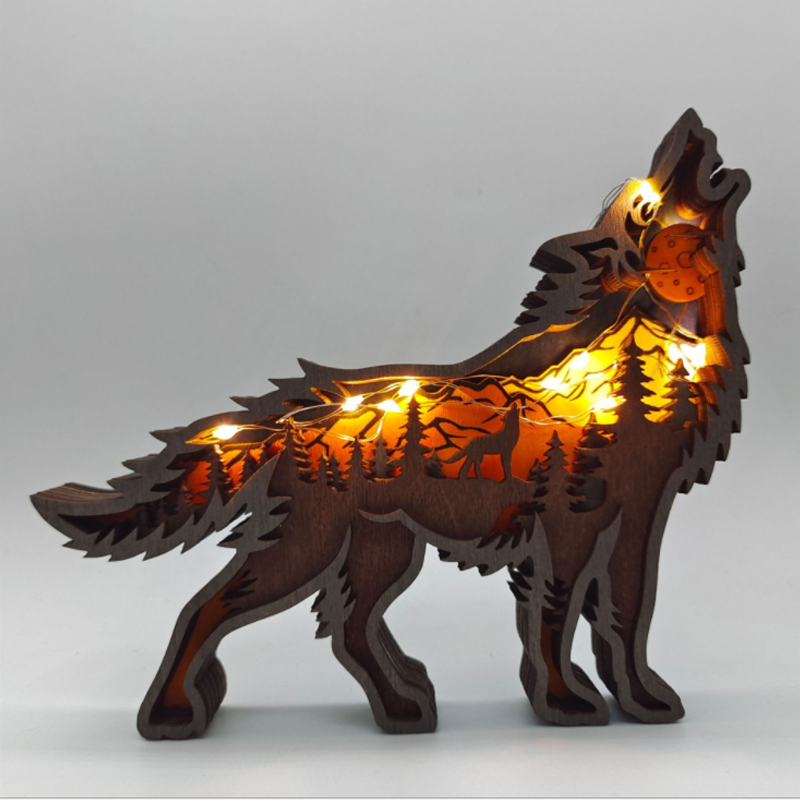 Creative Forest Animal Decoration in Wood - Handmade Wall Art