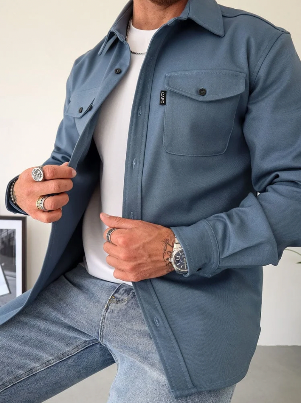 Image of Davin | Men's Button-Down Casual Shirt
