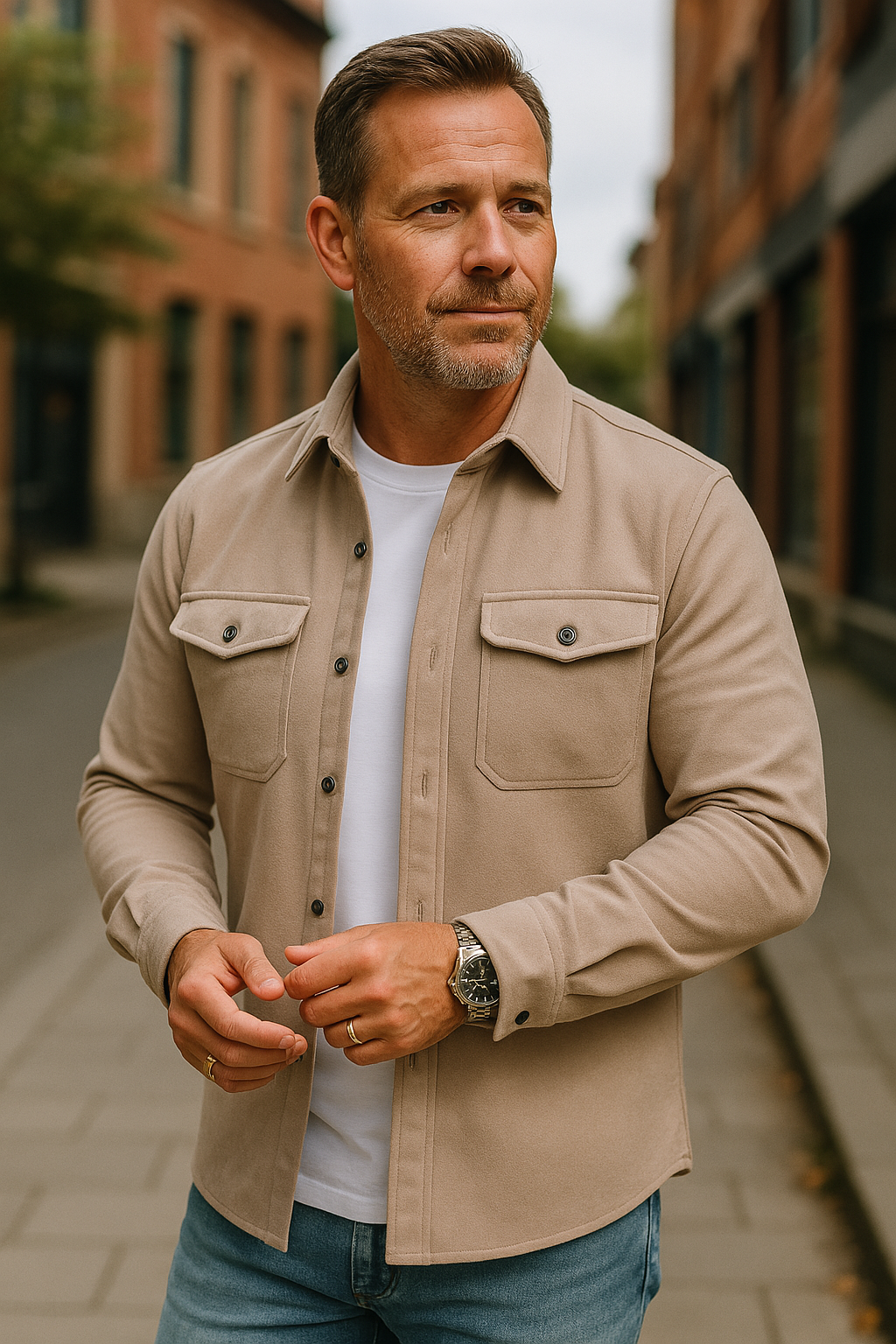 Image of Davin | Men's Button-Down Casual Shirt