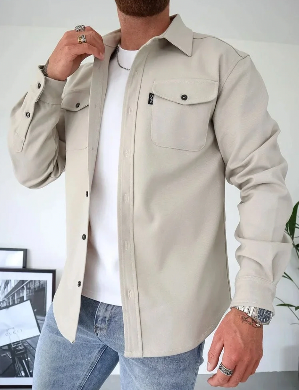 Image of Davin | Men's Button-Down Casual Shirt