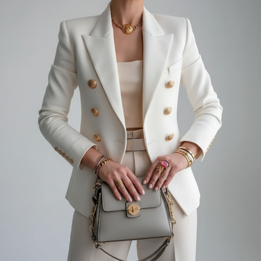Image of Dawn | Women's Double-Breasted Fitted Blazer