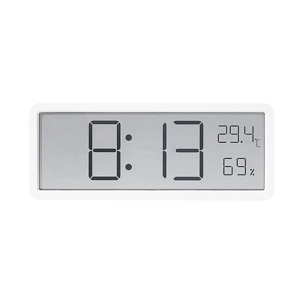 Digital Wall Clock with Display – Modern Wall Clock for Living Room, Shows Temperature and Date, Minimalist Design