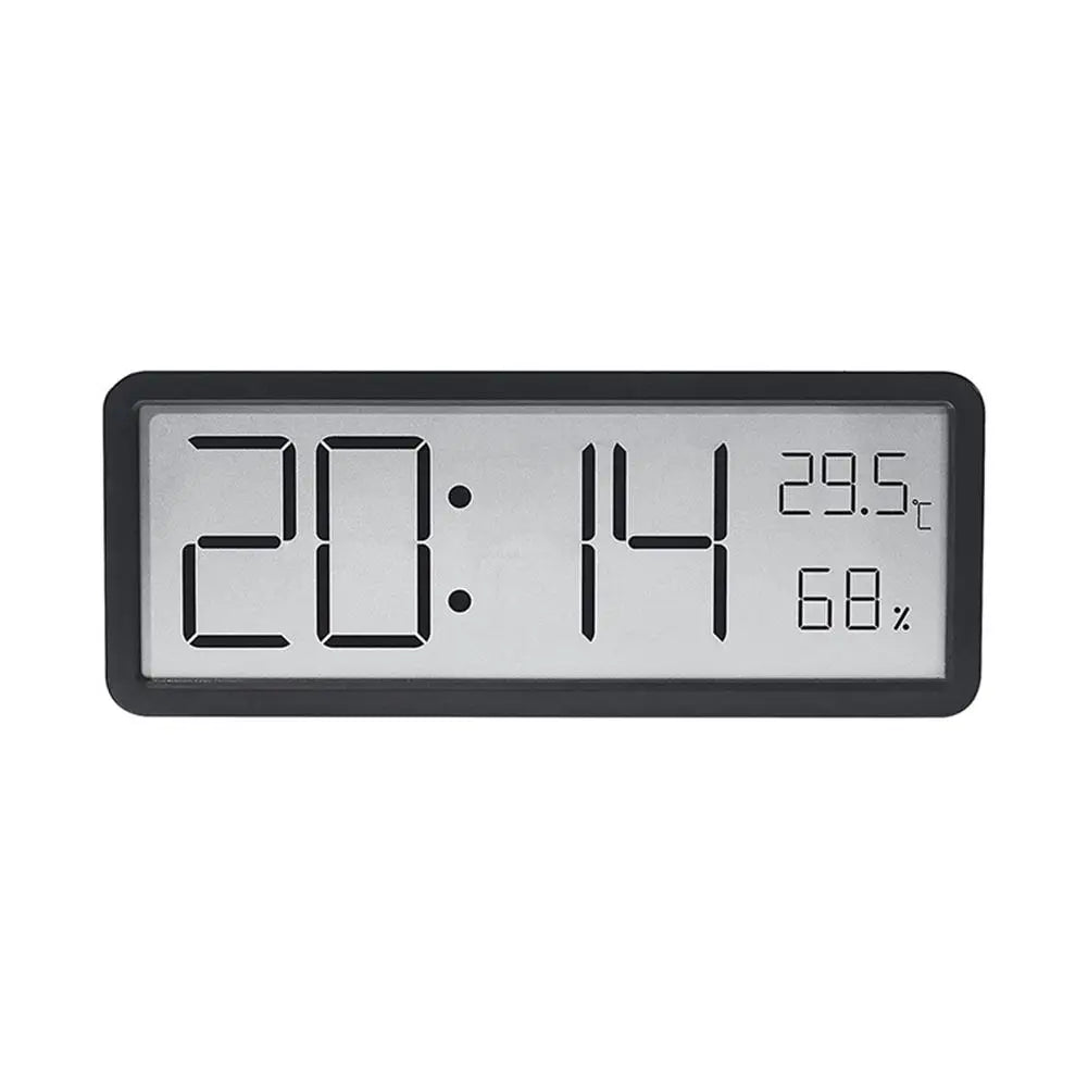 Digital Wall Clock with Display – Modern Wall Clock for Living Room, Shows Temperature and Date, Minimalist Design