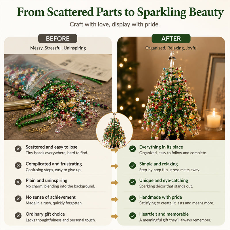 DIY Beaded Christmas Tree Kit – Sparkling Holiday Decoration
