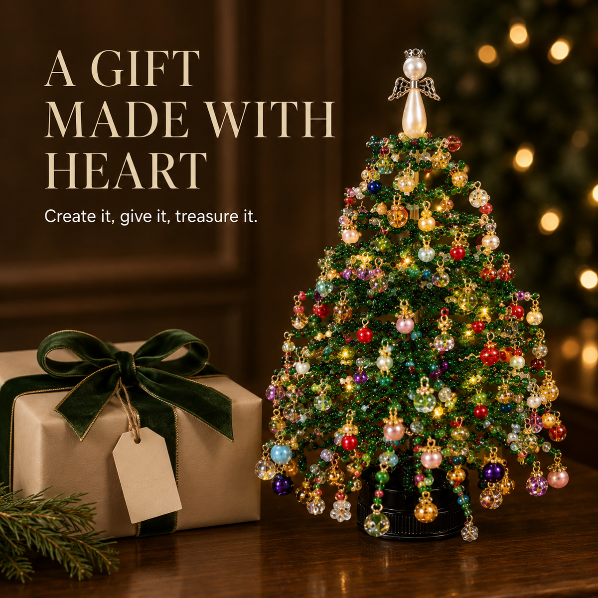 DIY Lighted Holiday Tabletop Tree Kit