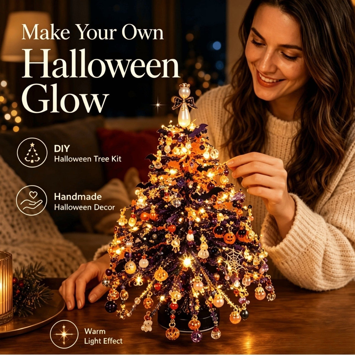 DIY Lighted Holiday Tabletop Tree Kit