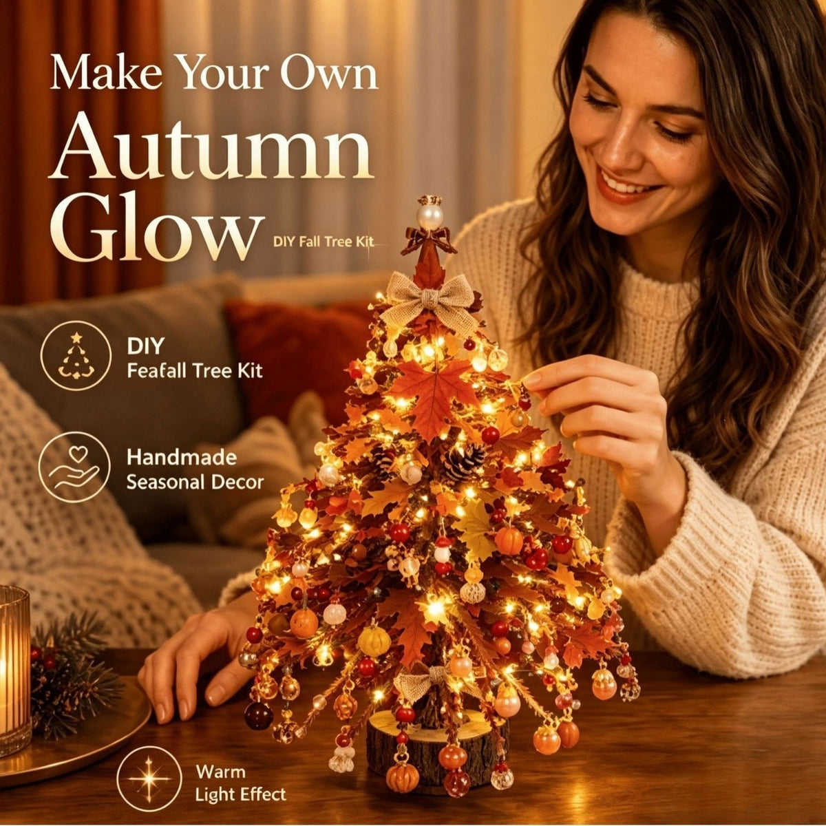DIY Lighted Holiday Tabletop Tree Kit