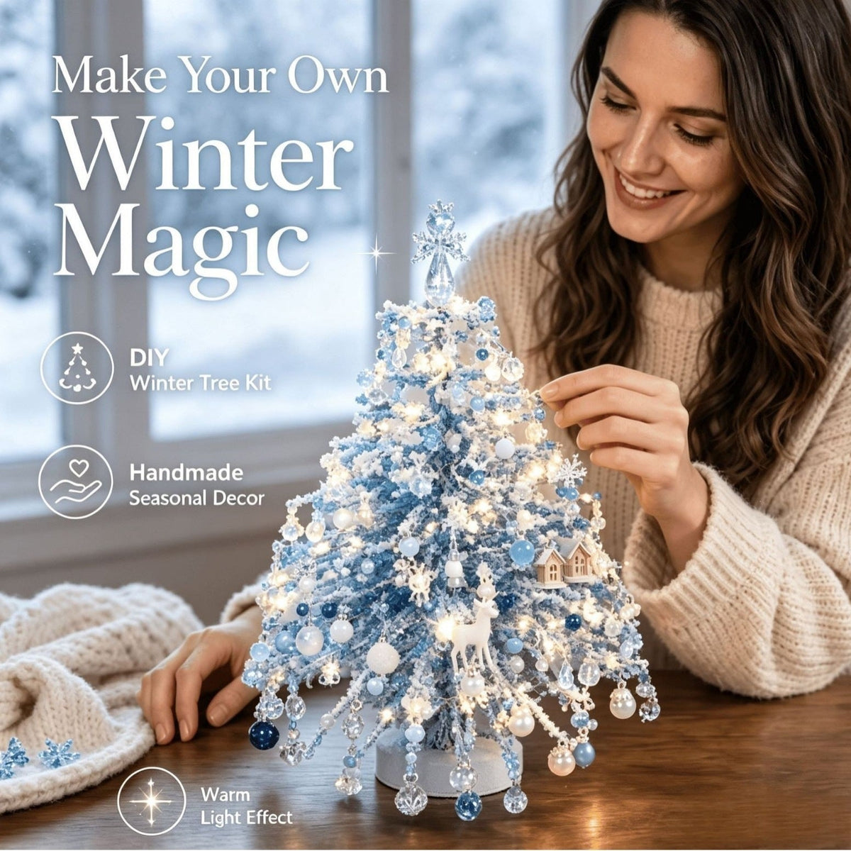 DIY Lighted Holiday Tabletop Tree Kit