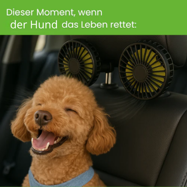 Dog Car Fan – USB with Dual Fan