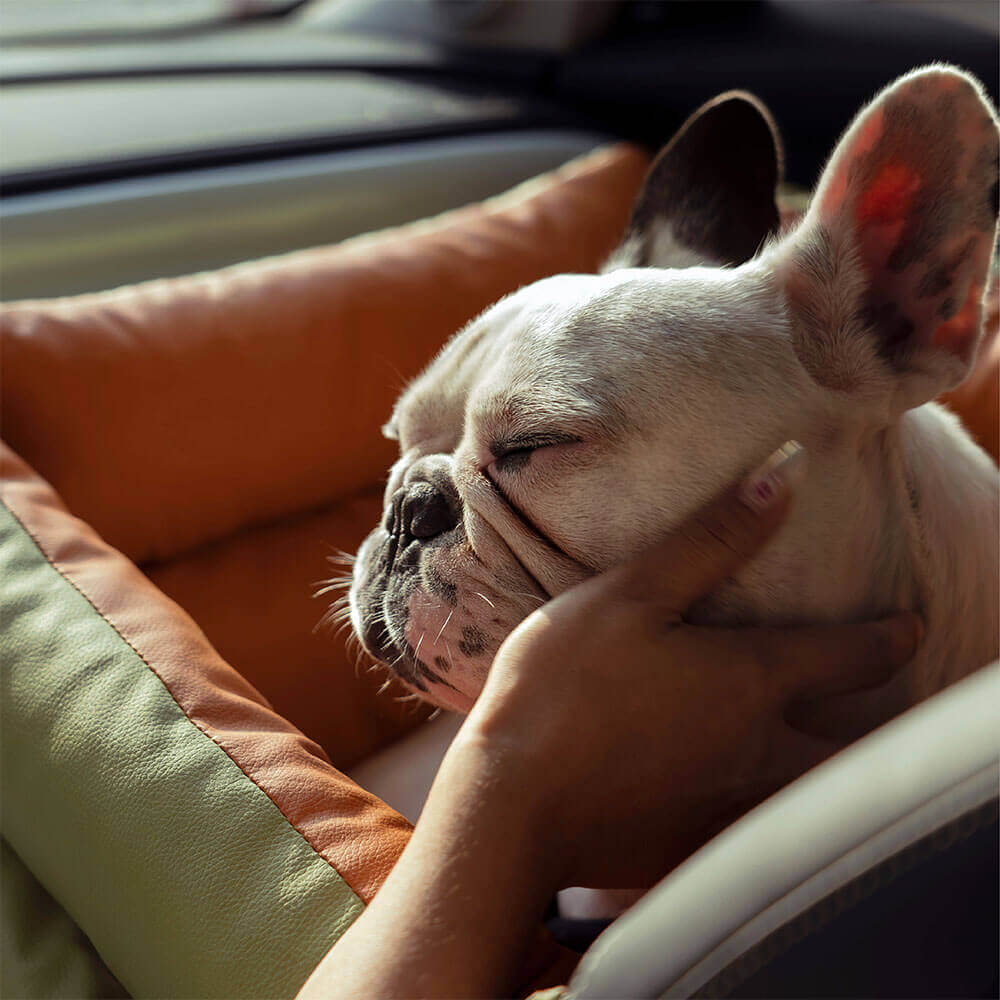Dog Car Seat in Faux Leather - Safety & Style