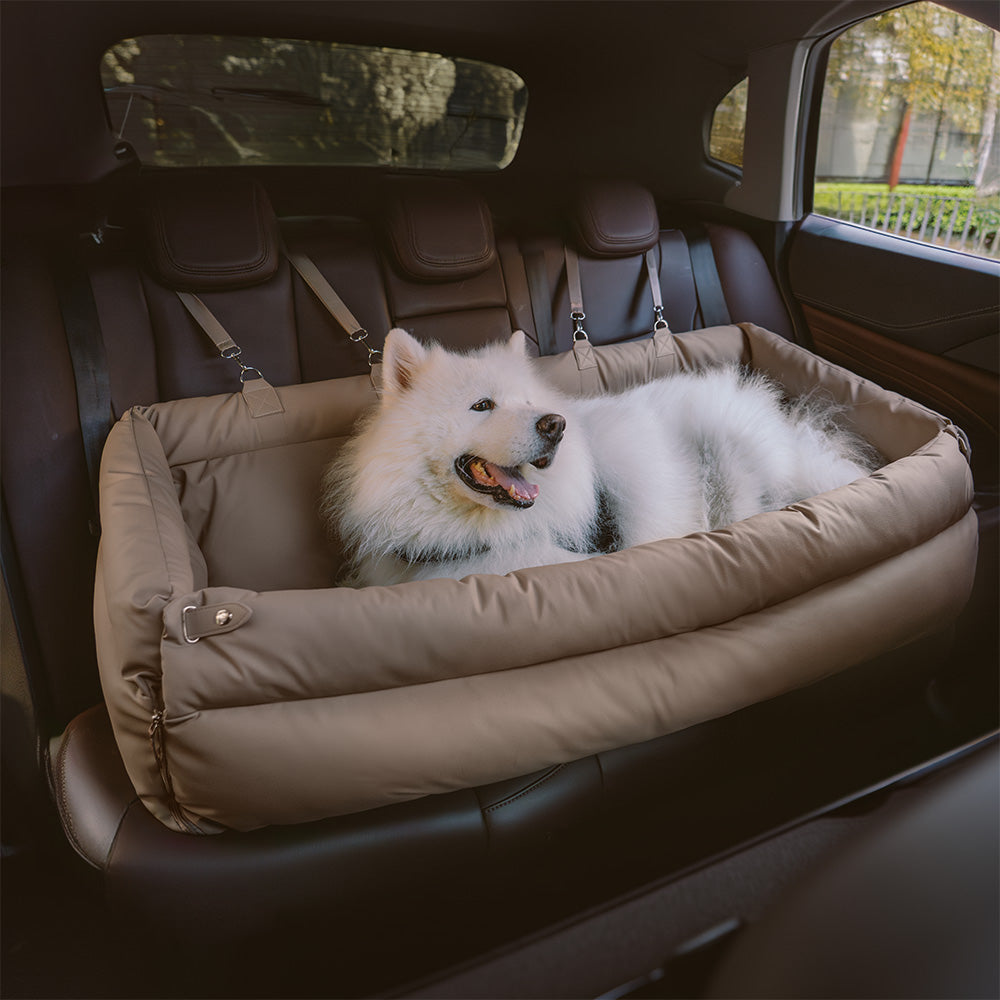 Dog Car Seat in Faux Leather - Safety & Style