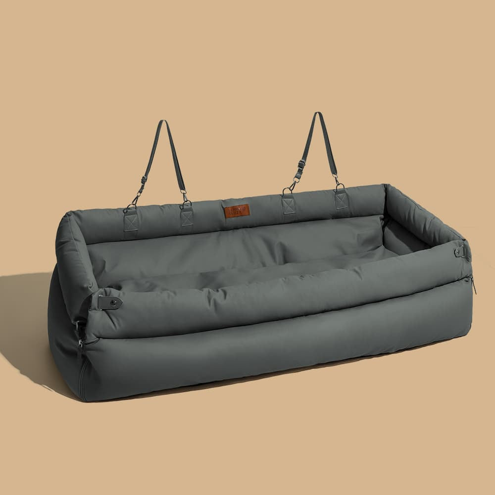 Dog Car Seat in Faux Leather - Safety & Style